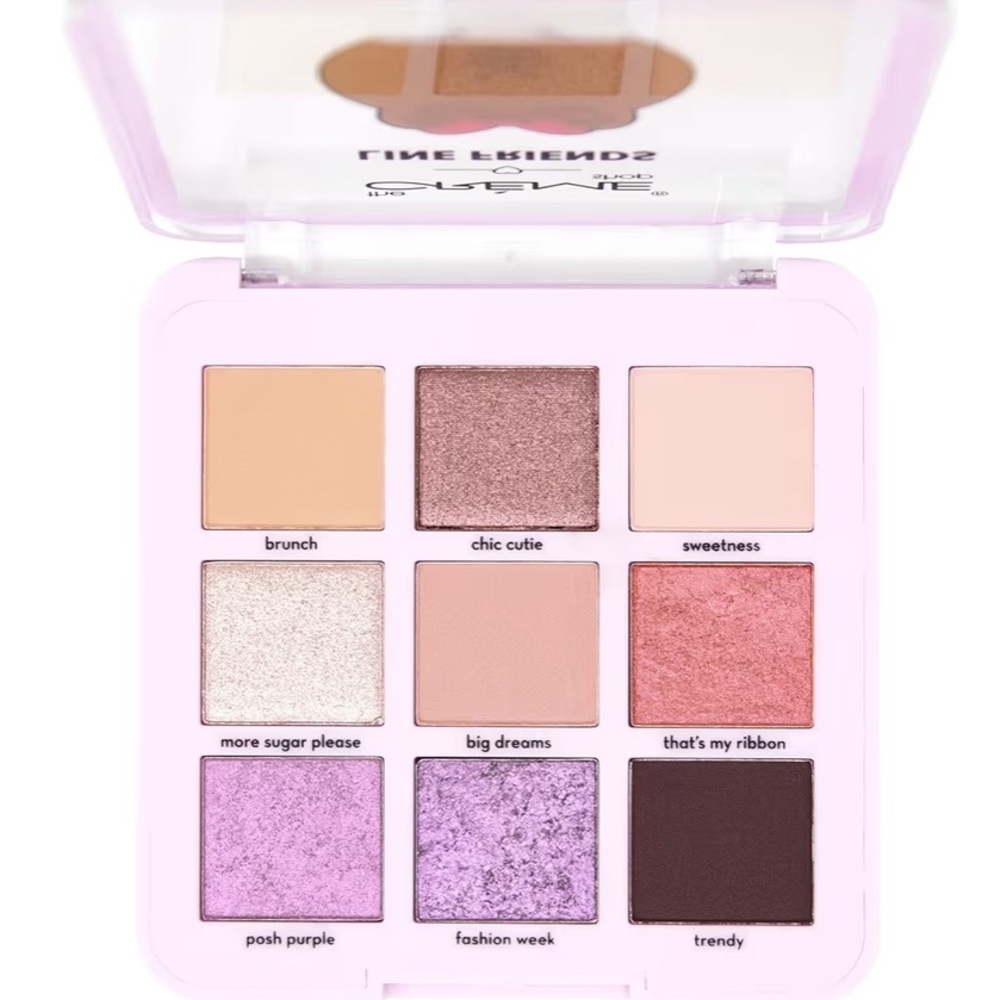 The Crème Shop Line Friends Eyeshadow Palette - Chic Cutie & Posh Purple - Picture 2 of 4